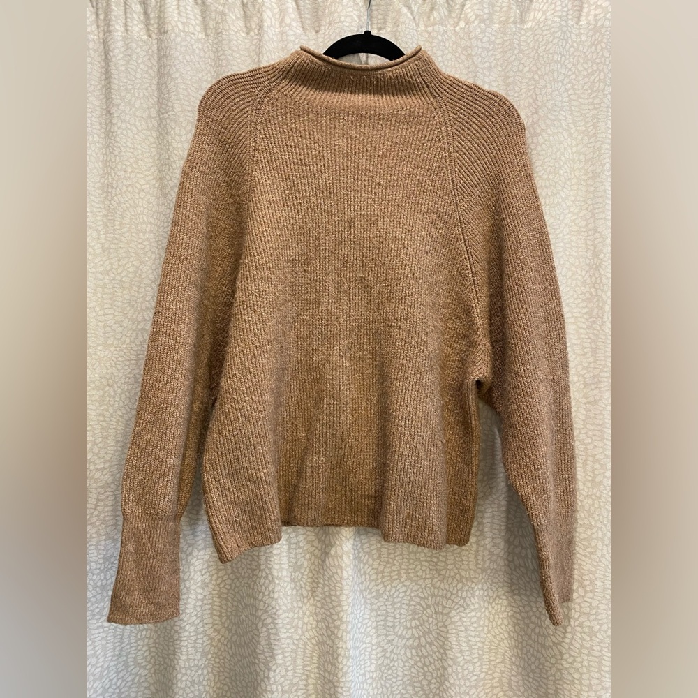 Express Mock Neck Women's Sweater in Camel